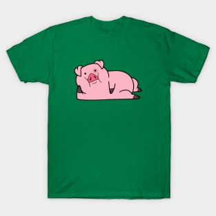 Waddles Pig Cartoon Lying T-Shirt